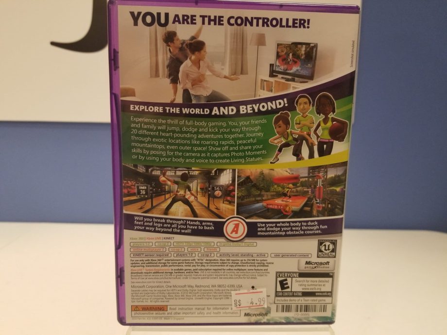 Kinect Adventures Back Cover