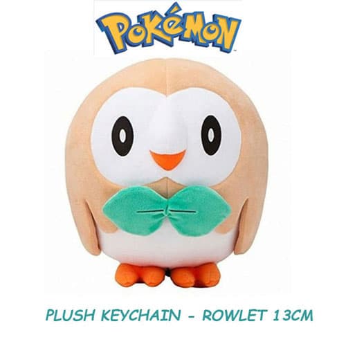 Rowlet Plushie Keychain Front