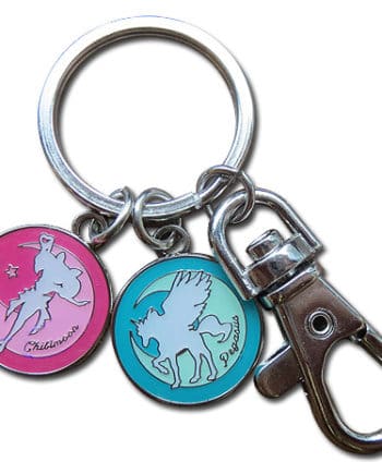 Chibi Moon and Pegasus Metal Keychain