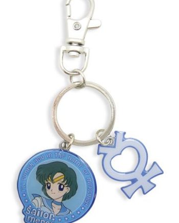 Sailor Mercury & Symbol Metal Keychain