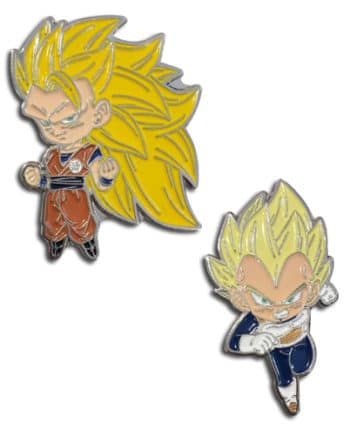 Super Saiyan 3 Goku & Super Saiyan Vegeta Pin Set