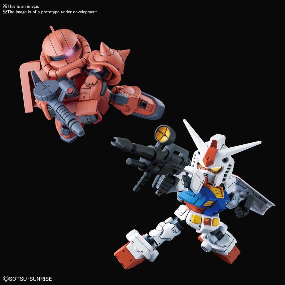 SDCS RX-78-2 Gundam & MS-06S Zaku II Pose 1