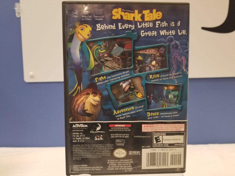 GameCube Shark Tale Back