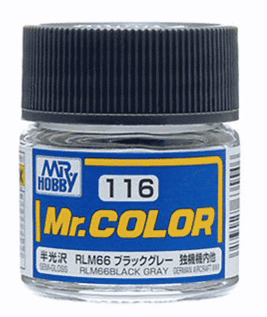 Mr. Color Semi Gloss RLM66 Black Gray C116