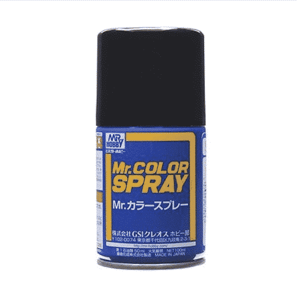 Mr. Color Spray Semi Gloss Black S92