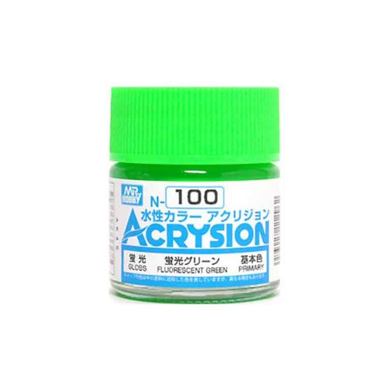 Mr. Color Acrysion Semi Gloss Fluorescent Green N100