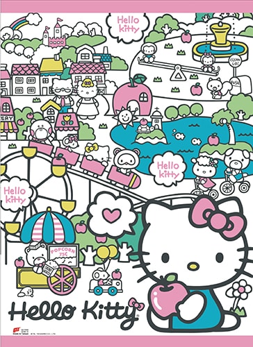 Hello Kitty Happy Land Wall Scroll