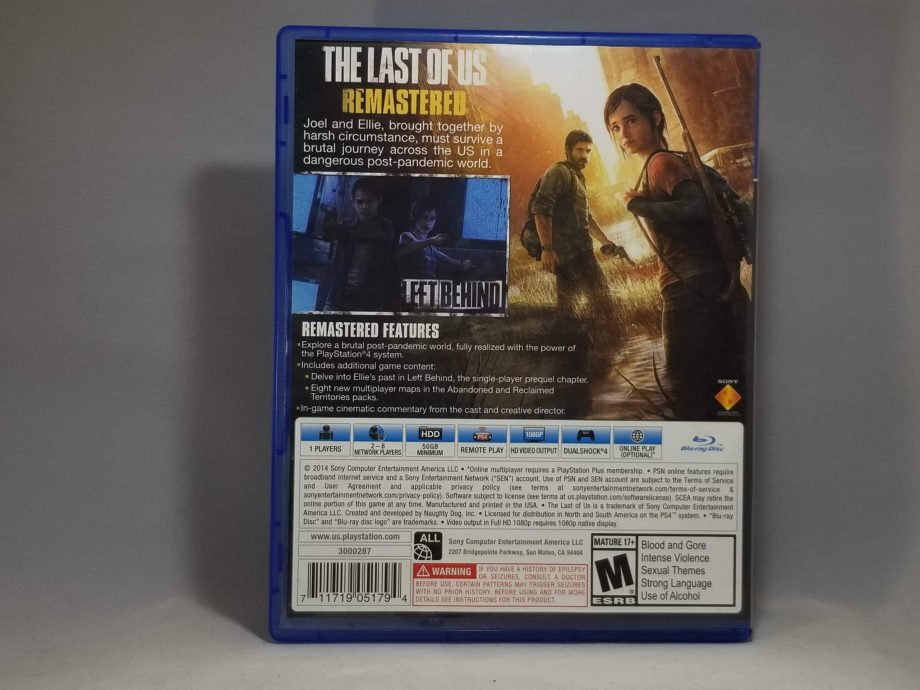The Last Of Us Remastered Back