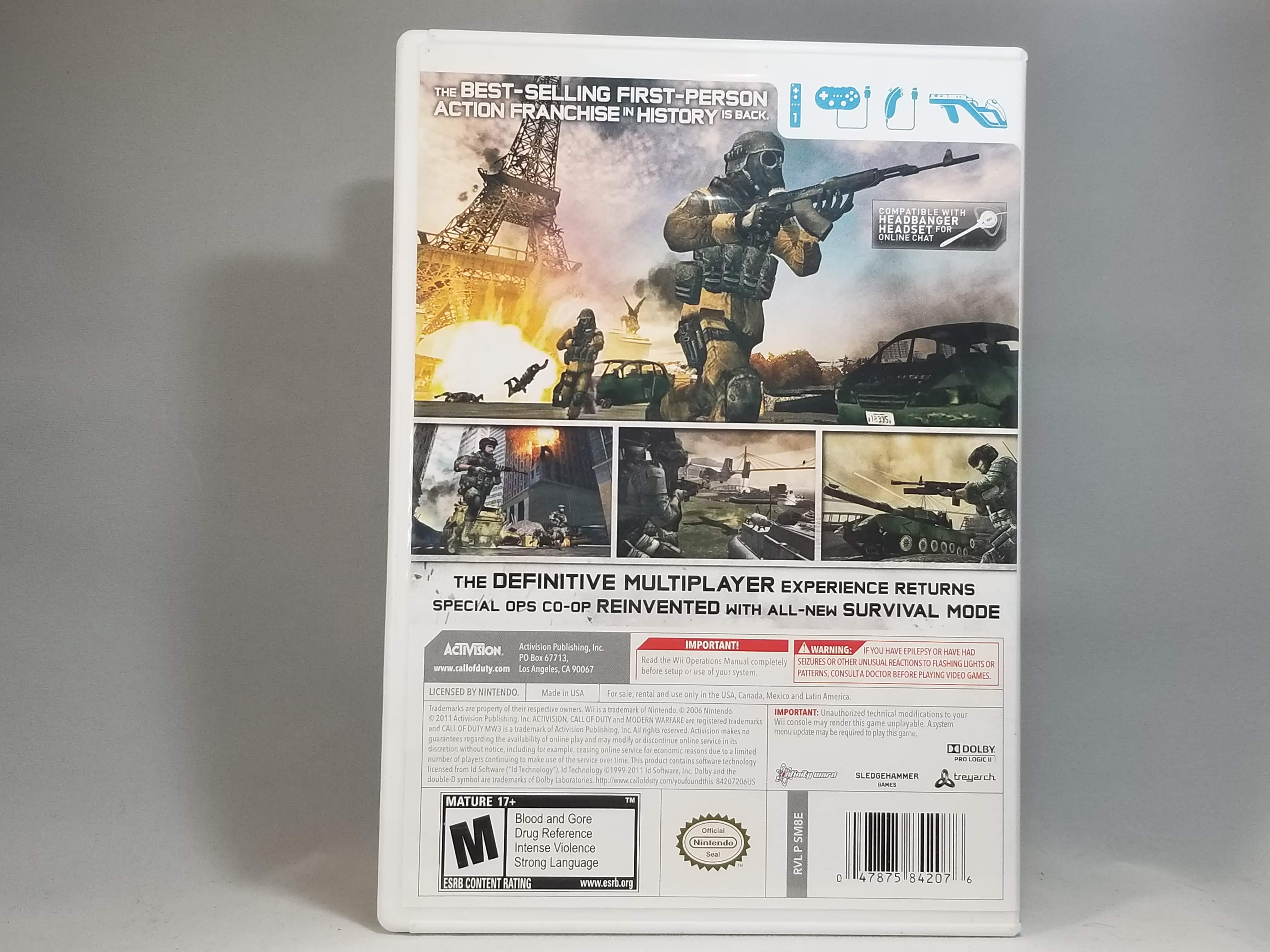 Nintendo Wii Call Of Duty Modern Warfare 3 Geek Is Us Com