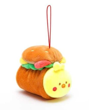 AniRollz Chickiroll Burger Plush Keychain Pose 1