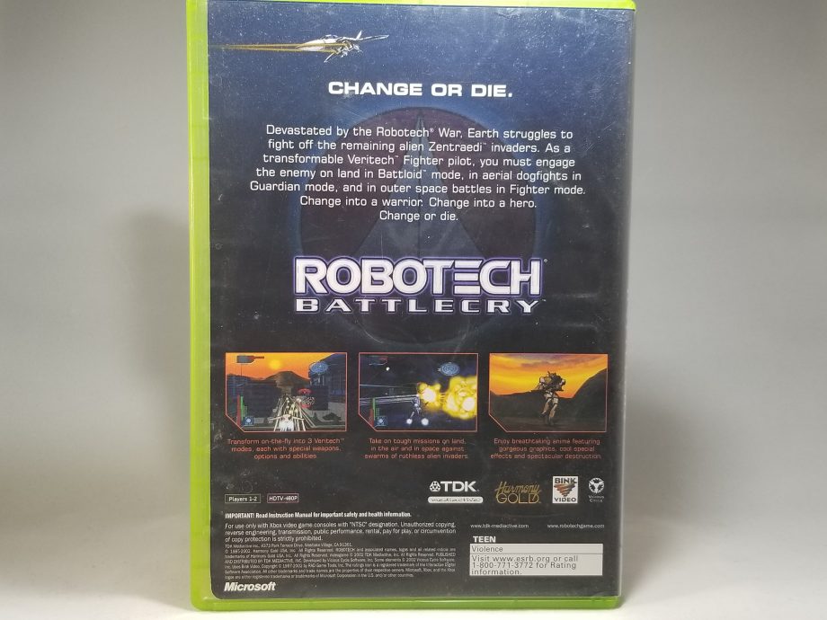 Robotech Battlecry Back