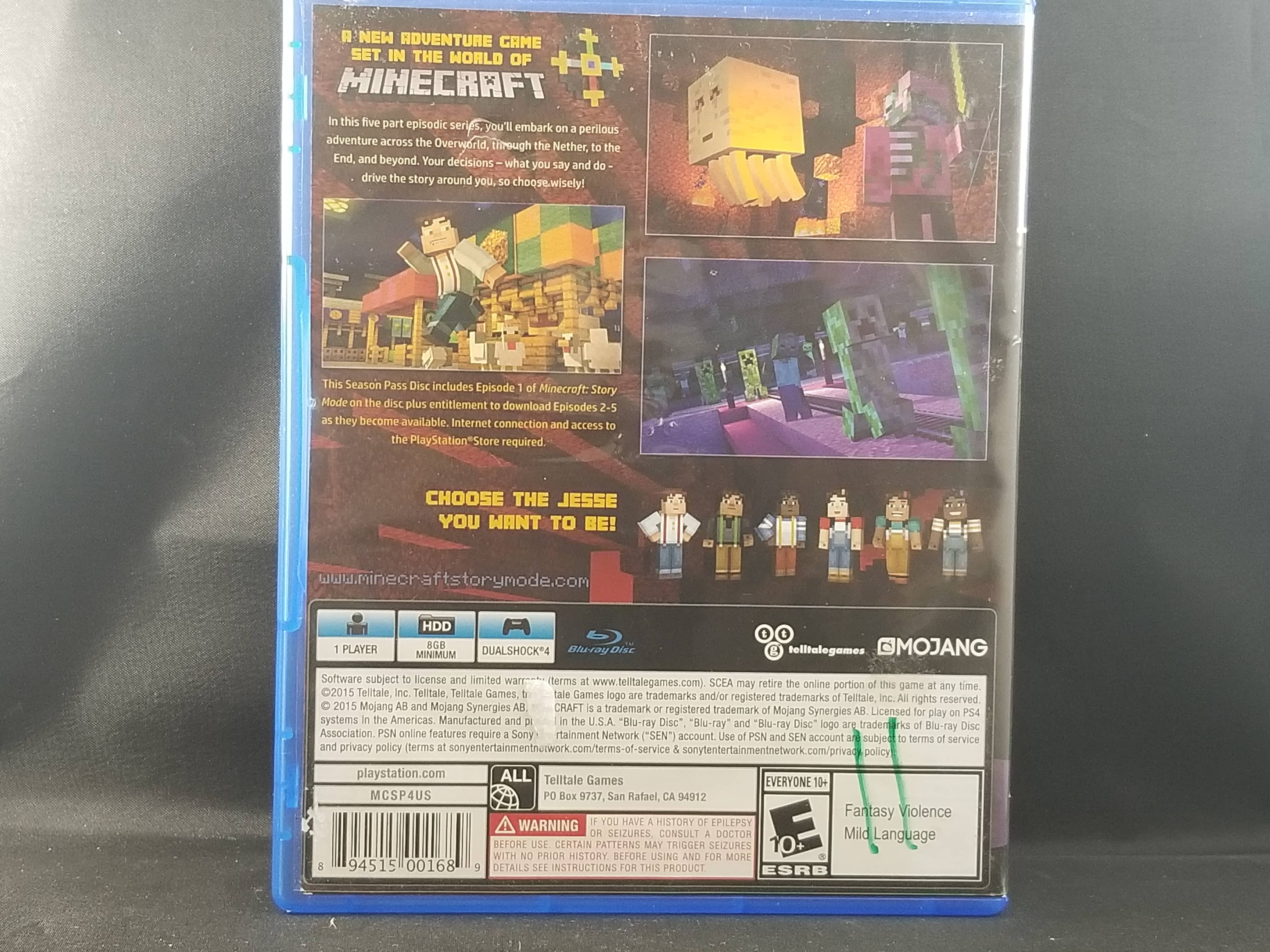 Minecraft: Story Mode Season Two Season Pass Disc (Chapter One Only) -  PlayStation 4 | PlayStation 4 | GameStop