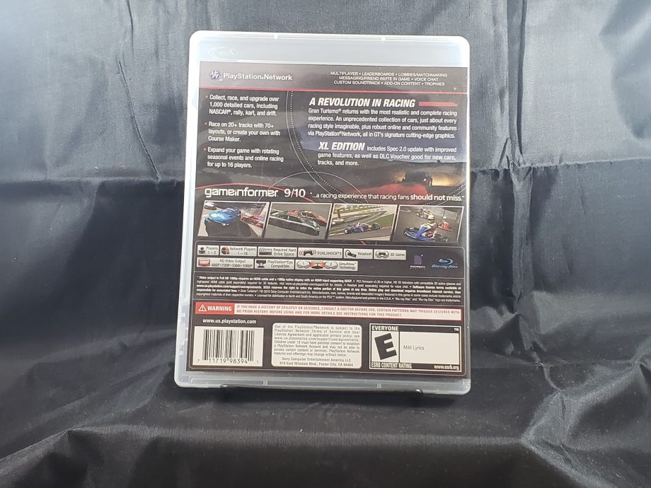 Gran Turismo 5 XL Edition Back