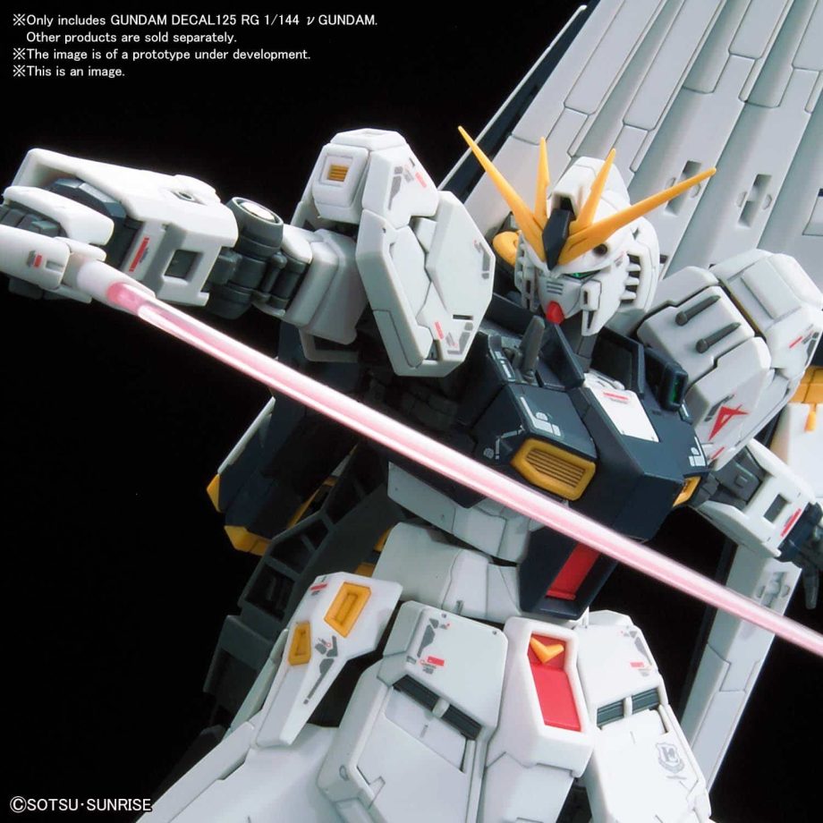 Gundam Decal 1/144 Real Grade Nu Gundam No. 125 Pose 3