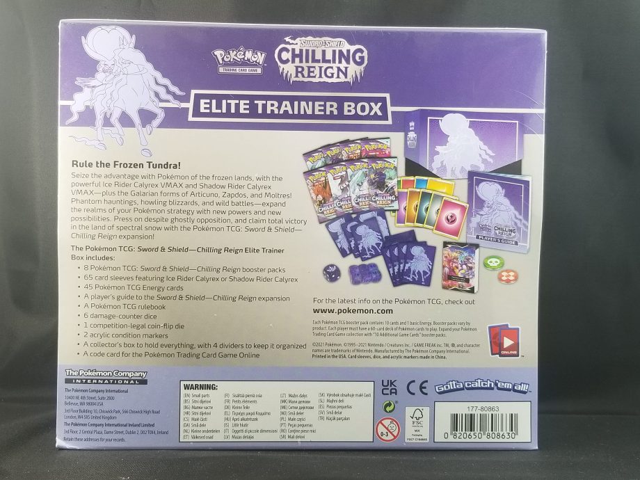 Pokemon TCG Sword And Shield Chilling Reign Elite Trainer Box Pose 2