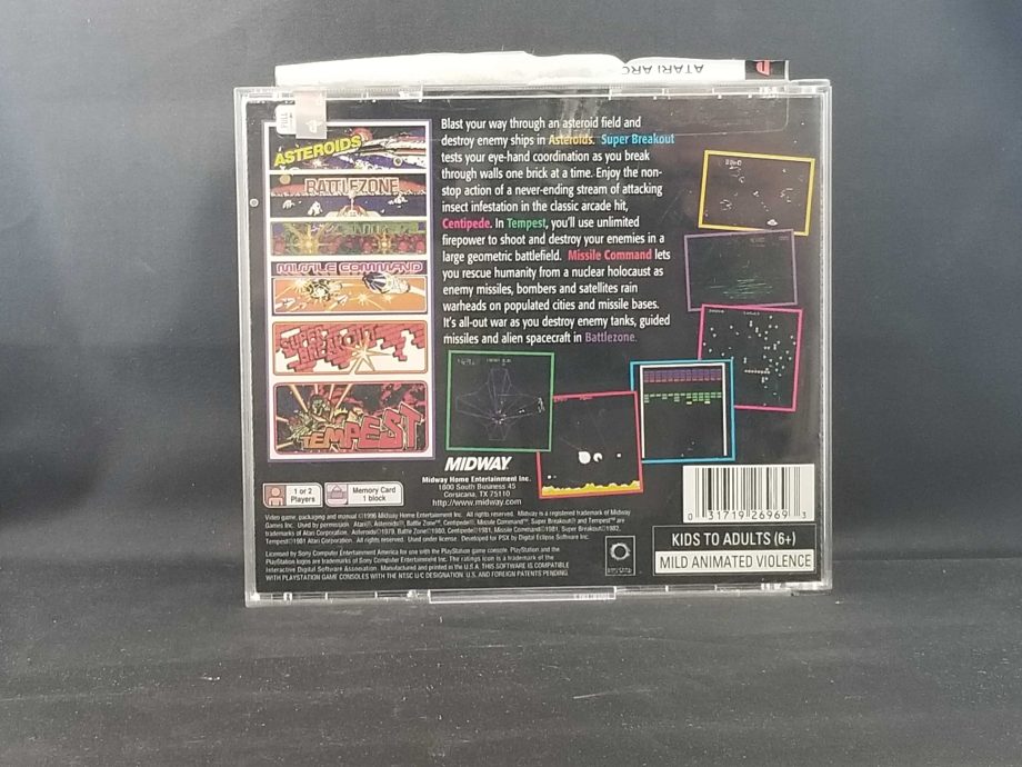 Arcade's Greatest Hits Atari Collection 1 Back