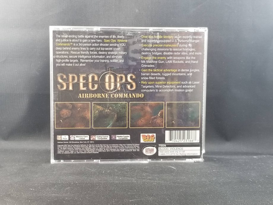 Spec Ops Airborne Commando Back
