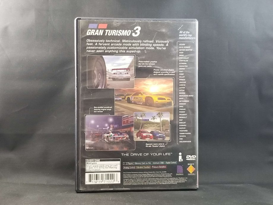 Gran Turismo 3 A-Spec Back