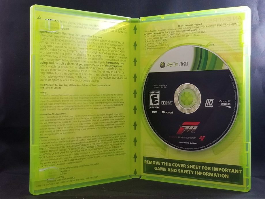 Forza Motorsport 4 Essentials Edition Disc