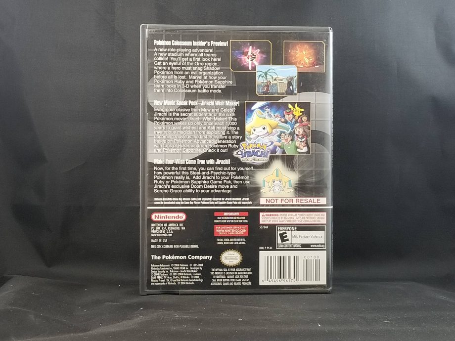 Pokemon Colosseum Bonus Disc Back