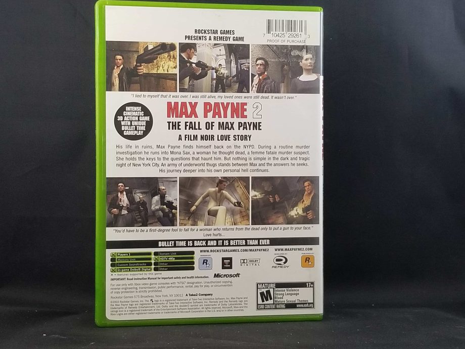 Max Payne 2 Fall Of Max Payne Back