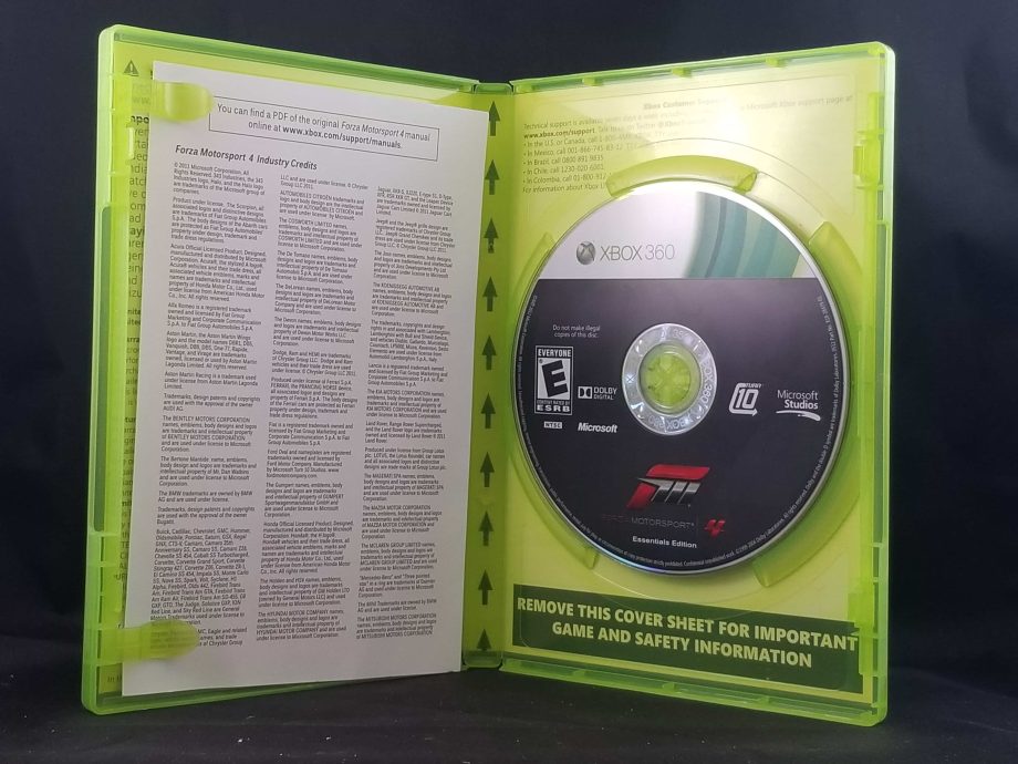Forza Motorsport 4 Essentials Edition Disc