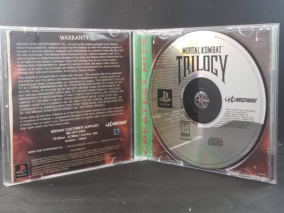 Mortal Kombat Trilogy Disc