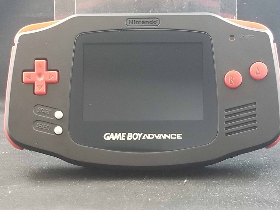 Game Boy Advance System With IPS V2 Mod Black & Red Pose 1