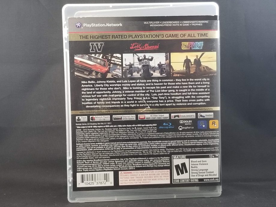 Grand Theft Auto IV Complete Edition Back