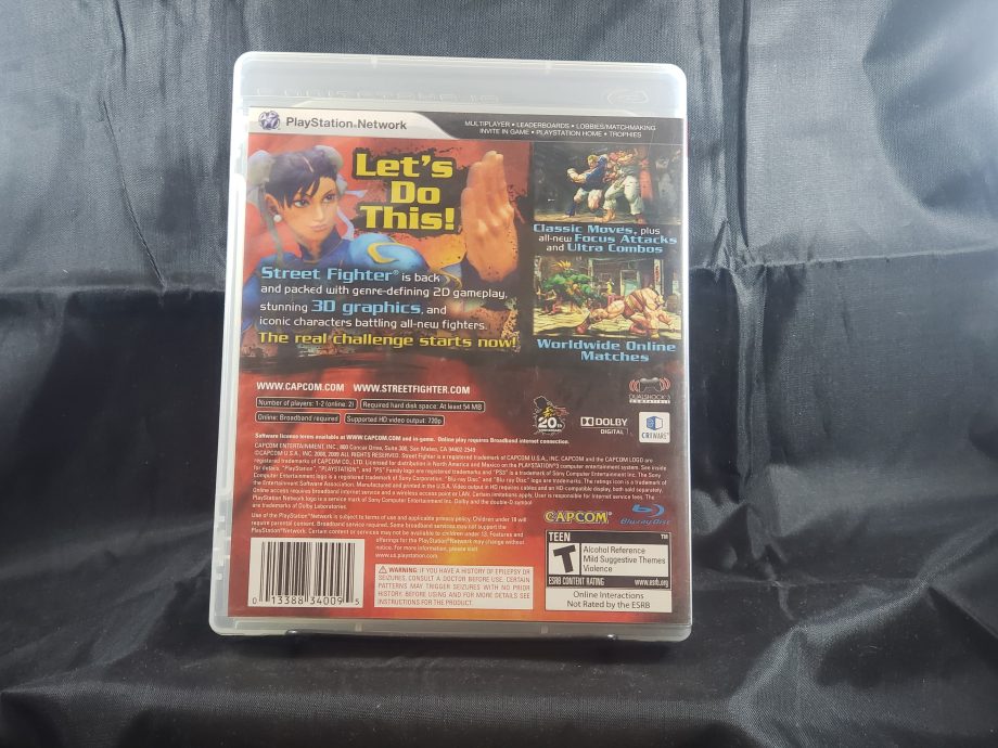 Street Fighter IV Back