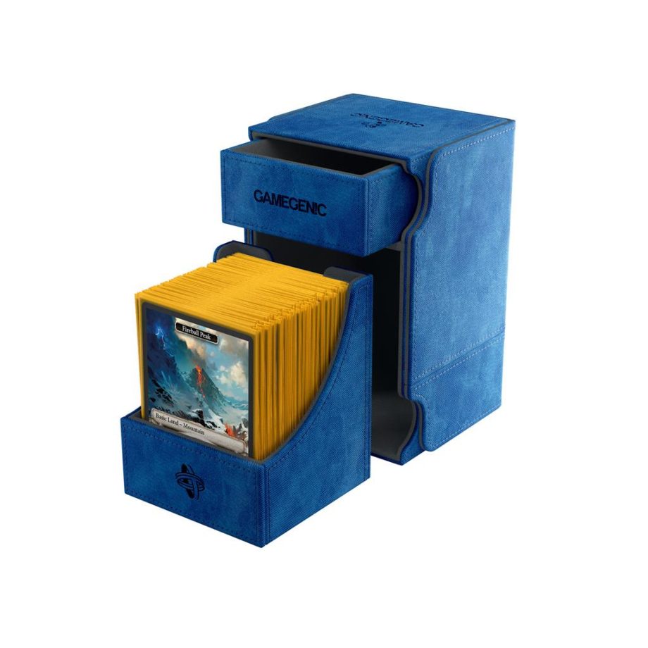 Gamegenic Watchtower Deck Box 100Plus Blue Pose 2