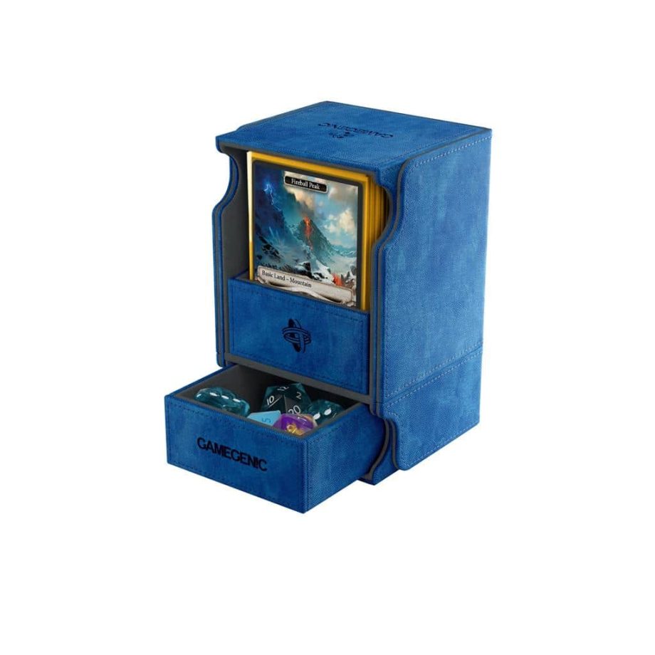 Gamegenic Watchtower Deck Box 100Plus Blue Pose 3