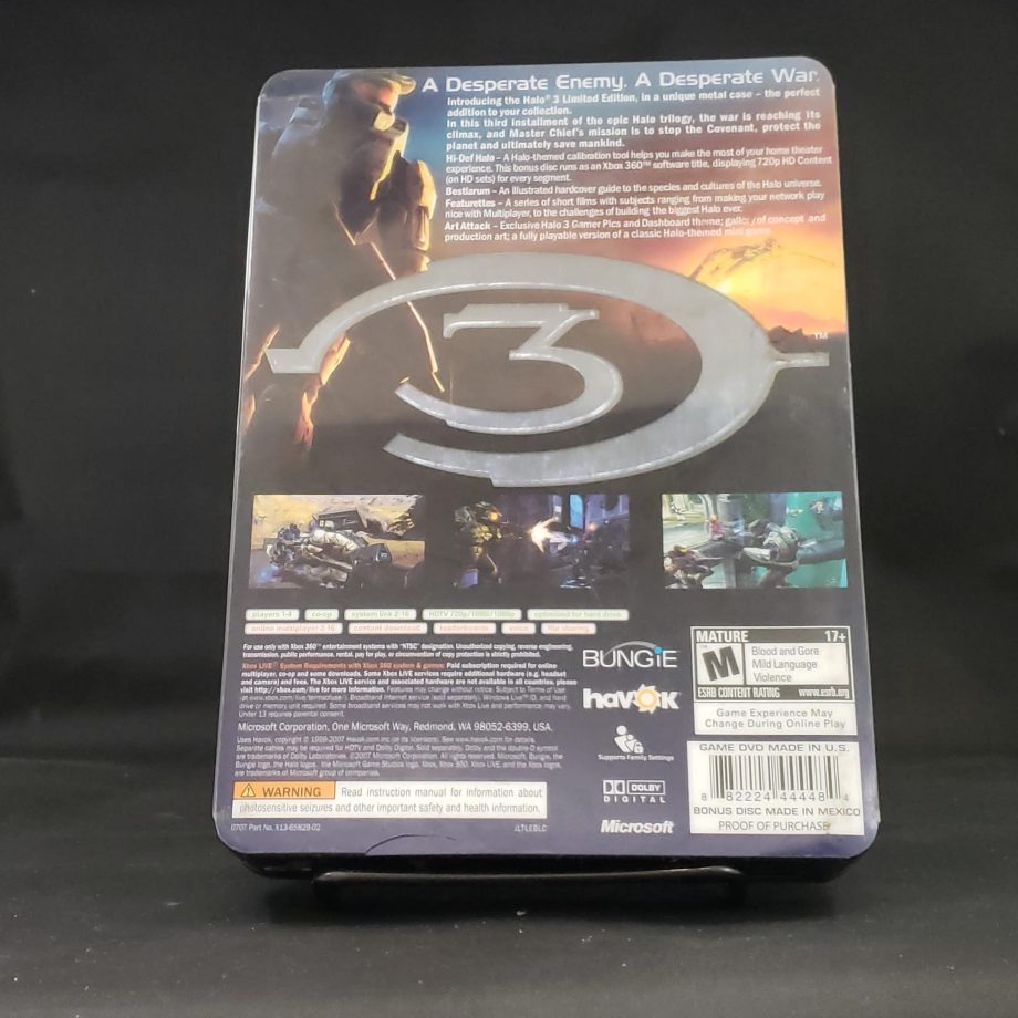 Halo 3 Limited Edition Back