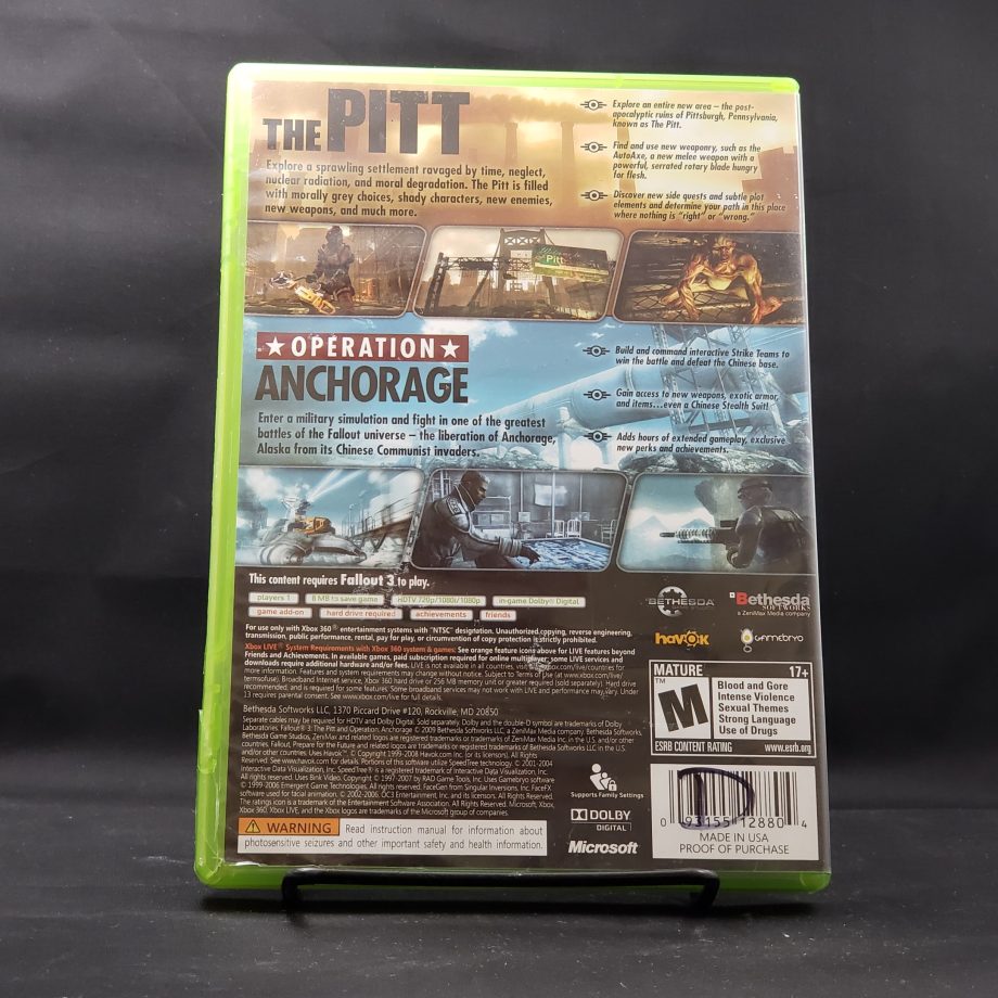 Fallout 3 Add-On The Pitt And Operation Anchorage Back