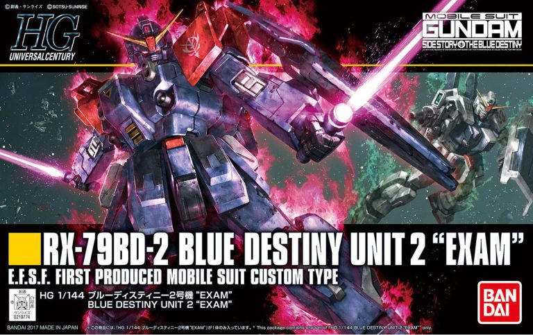 Gundam Universal Century 1/144 High Grade Blue Destiny Unit 2 Exam Box