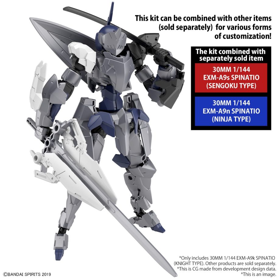 30 Minute Missions 1/144 eEXM-A9k Spinatio Knight Type Pose 10