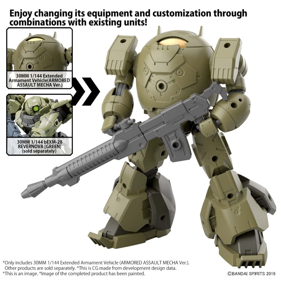 30 Minute Missions 1/144 Extended Armament Vehicle Armored Assault Mecha Ver. Pose 9