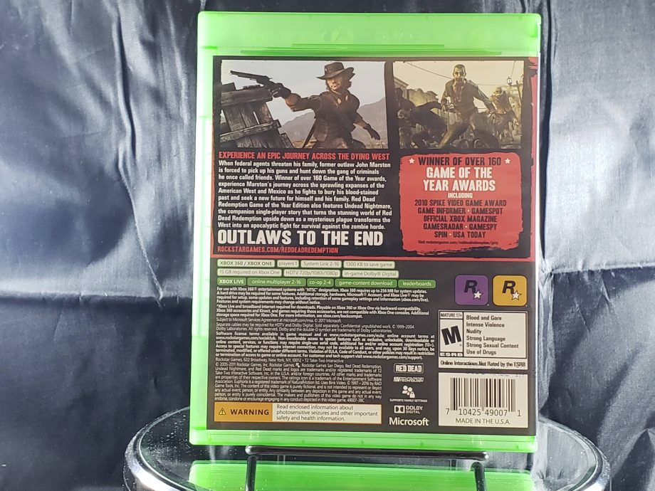 Red Dead Redemption [Game Of The Year] Back