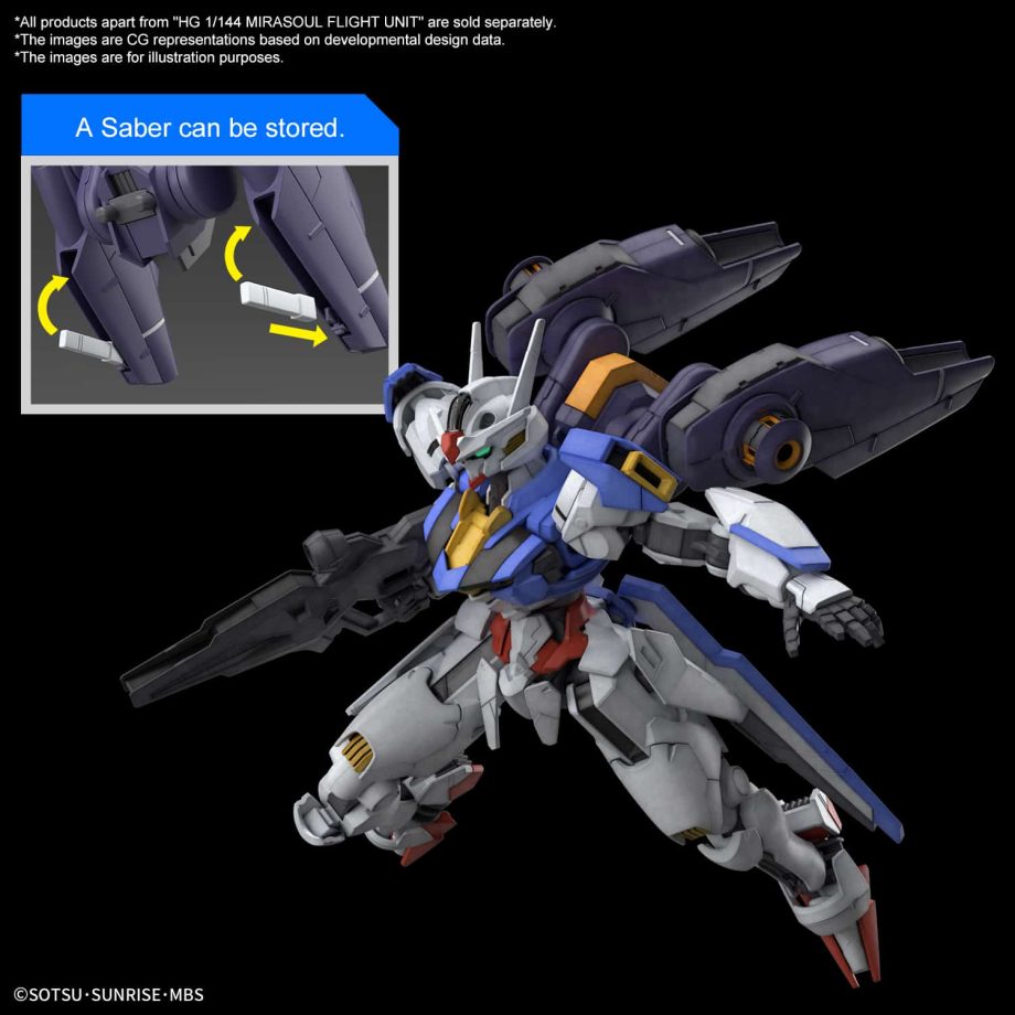 Gundam The Witch from Mercury 1/144 High Grade Mirasoul Flight Unit Pose 5