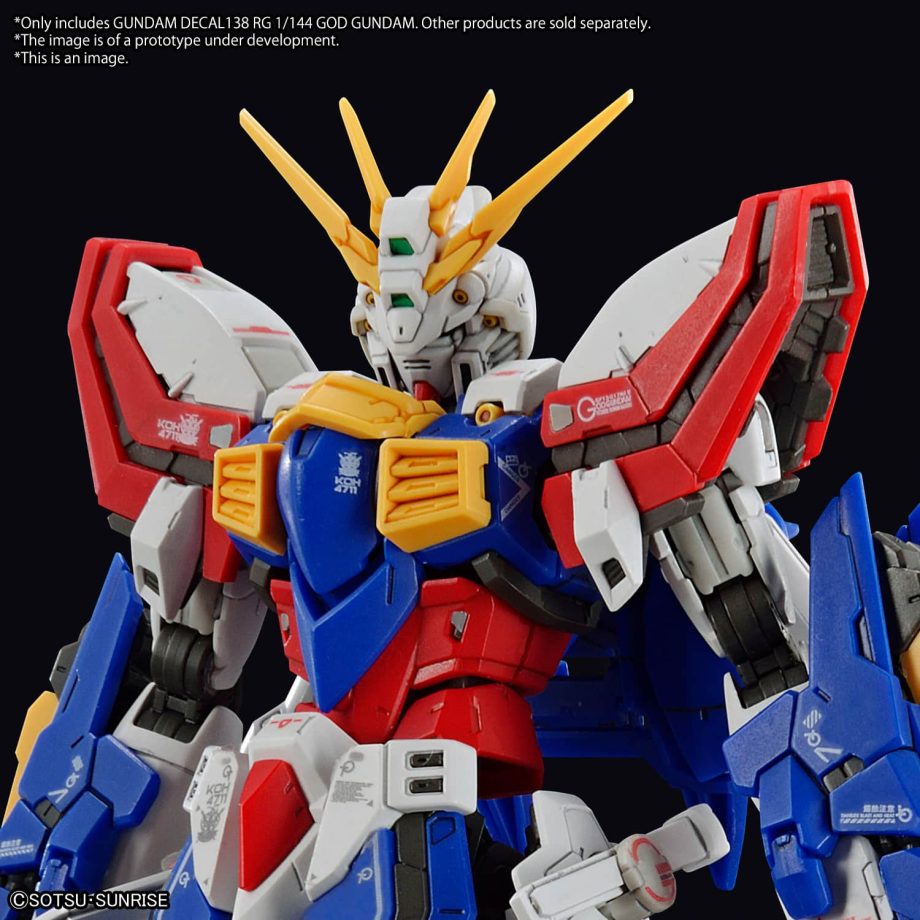 Gundam Decal 1/144 Real Grade God Gundam No. 138 Pose 2