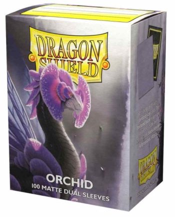 Dragon Shield Dual Sleeves Matte Orchid Pose 1