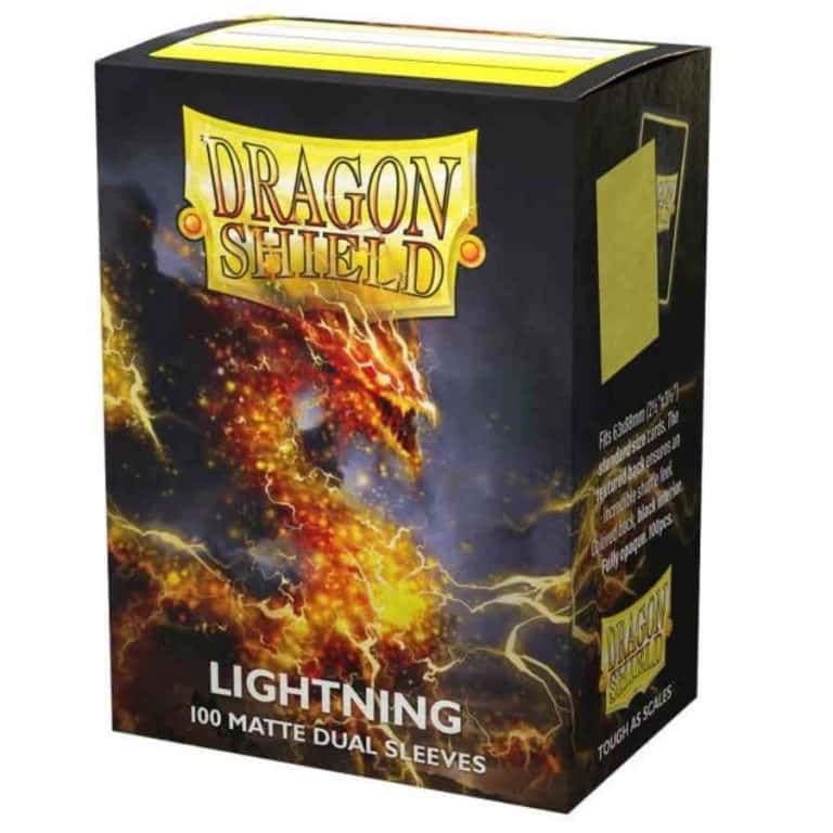 Dragon Shield Dual Sleeves Matte Lightning Pose 1