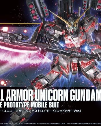 Gundam Universal Century 1/144 High Grade Full Armor Unicorn Gundam Destroy Mode/Red Color Ver Box