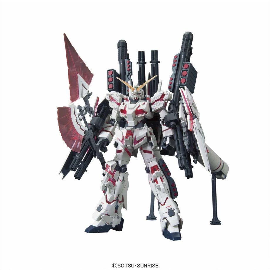 Gundam Universal Century 1/144 High Grade Full Armor Unicorn Gundam Destroy Mode/Red Color Ver Pose 1