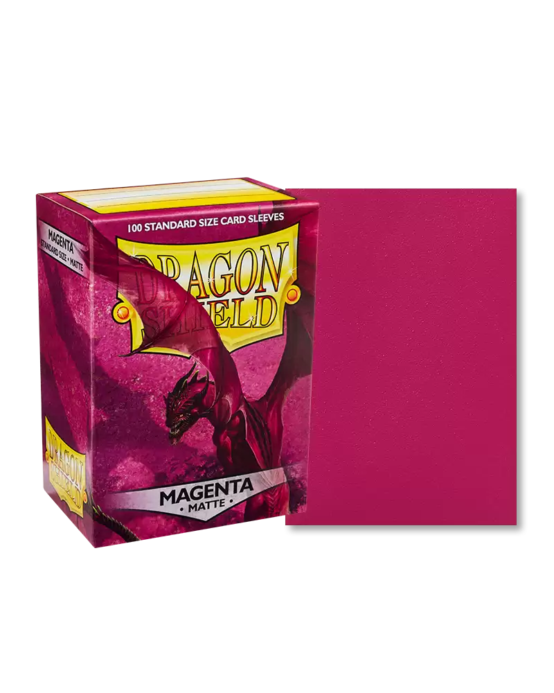 Dragon Shield Sleeves Matte Magenta Pose 1