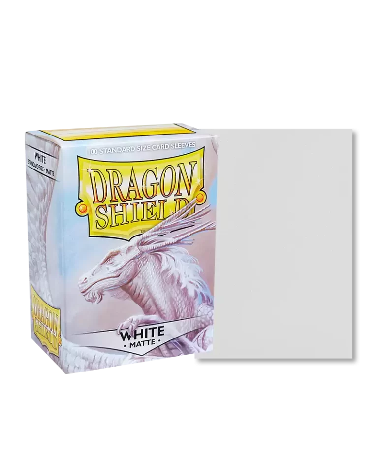 Dragon Shield Sleeves Matte White Pose 1