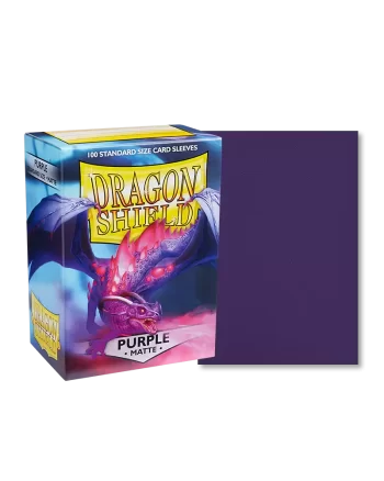 Dragon Shield Sleeves Matte Purple Pose 1