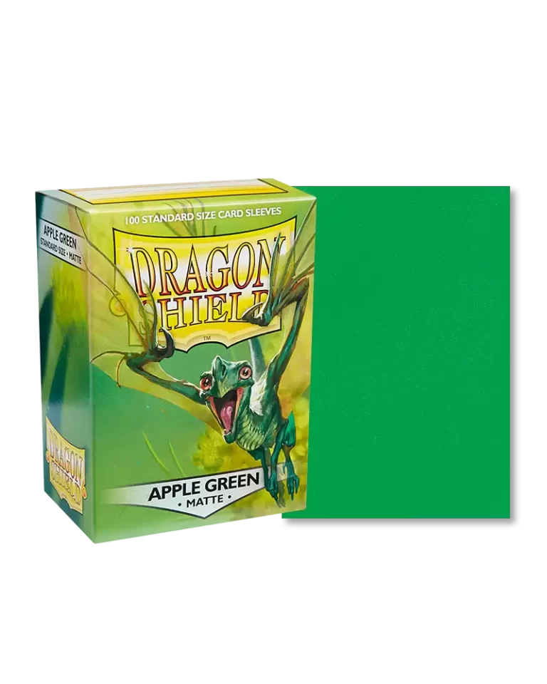 Dragon Shield Sleeves Matte Apple Green Pose 1