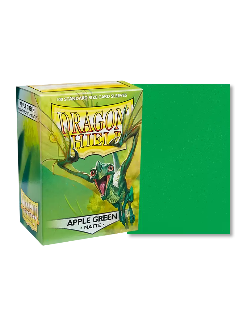 Dragon Shield Sleeves Matte Apple Green Pose 1