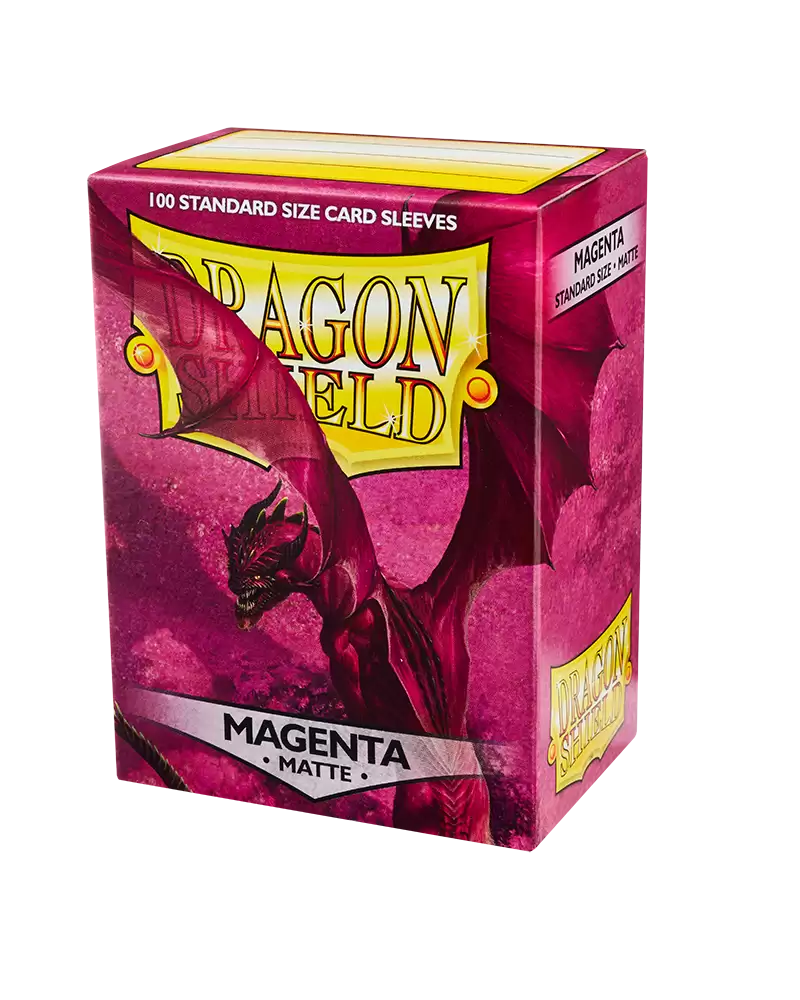 Dragon Shield Sleeves Matte Magenta Pose 3